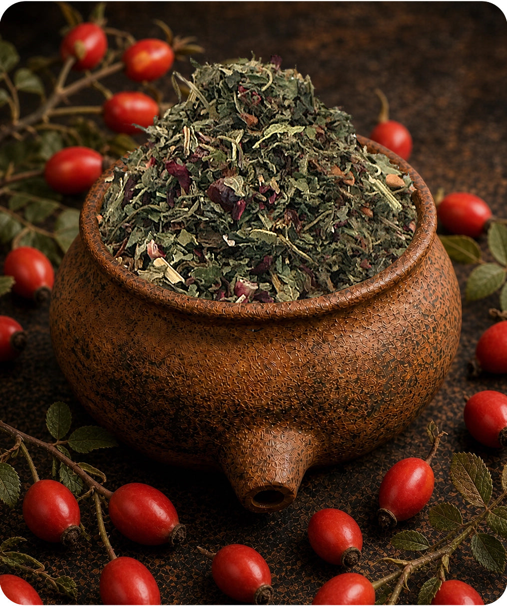 Infusion BIO Booster en vrac – mélange de plantes cynodon, hibiscus et ortie pour la vitalité, TEA MAO