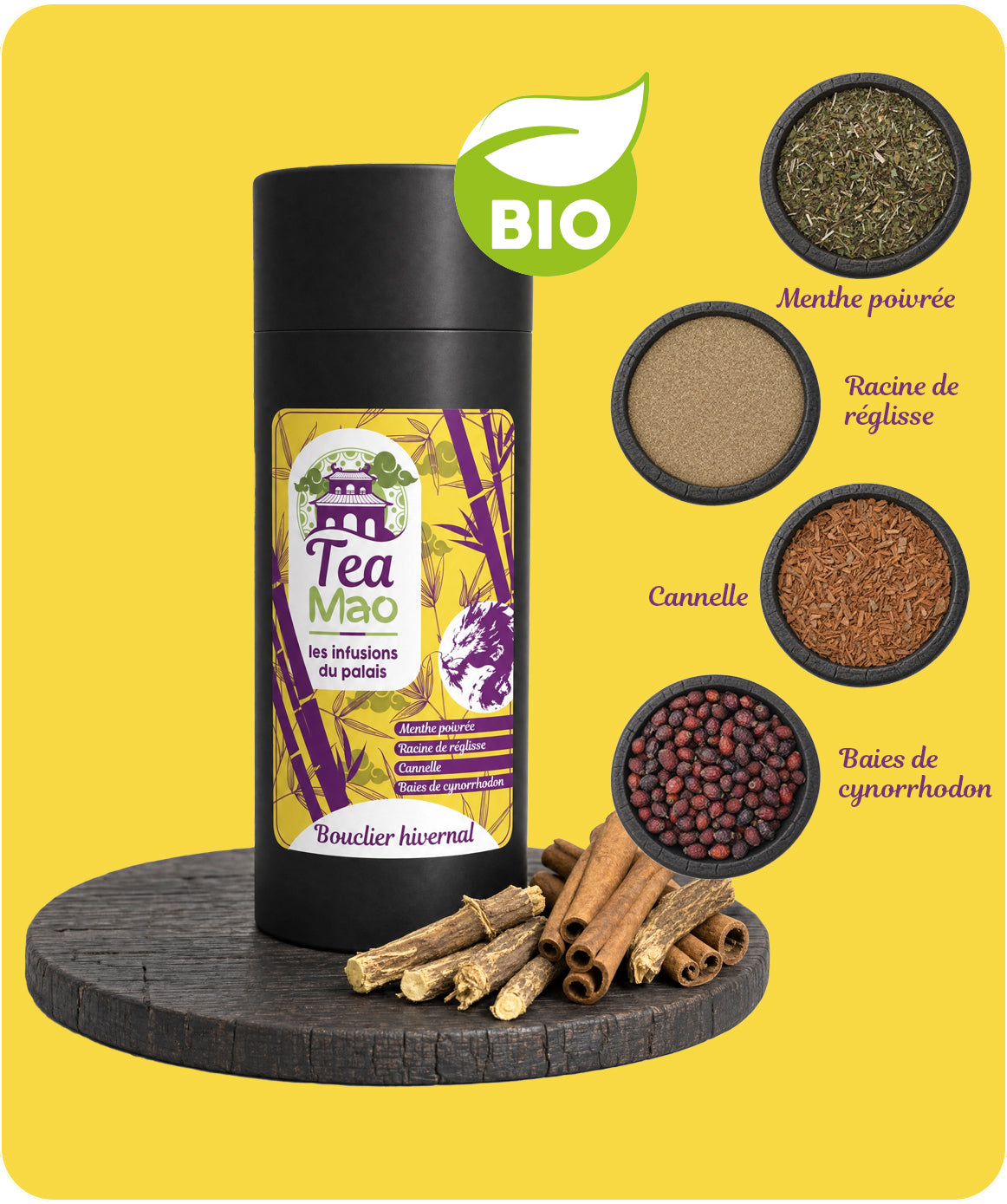 Infusion BIO Bouclier Hivernal – mélange de plantes immunité en vrac, TEA MAO