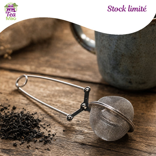Pince boule à infusion en acier inoxydable 15,75cm – infuseur en vrac pour thés et plantes, TEA MAO