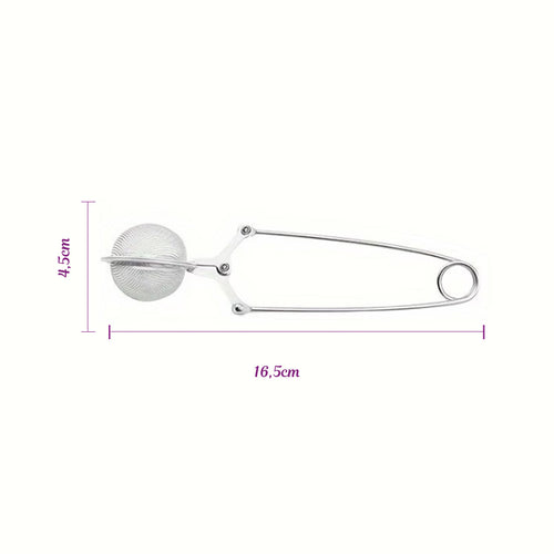 Pince boule à infusion en acier inoxydable 15,75cm – infuseur en vrac pour thés et plantes, TEA MAO
