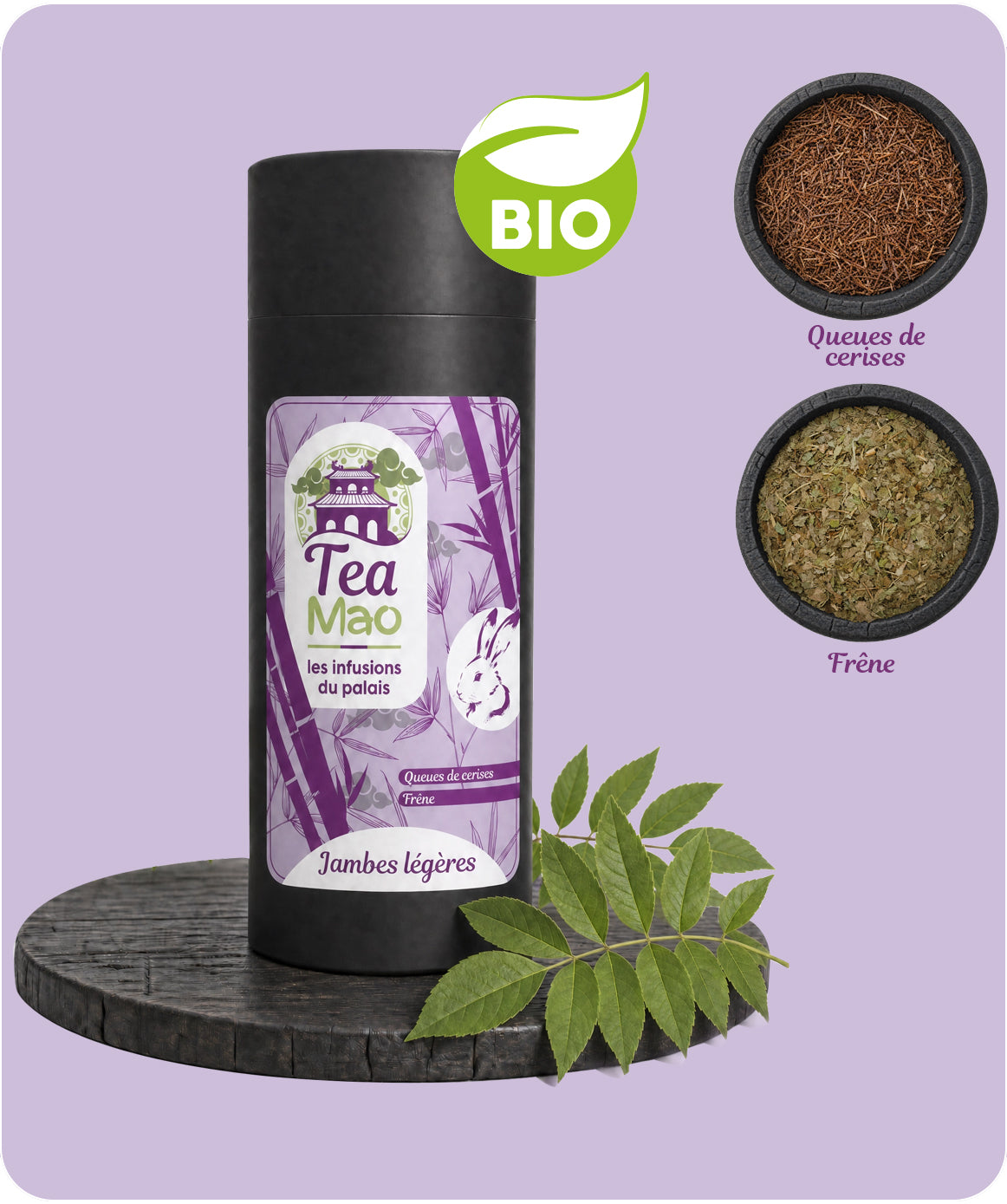 Infusion BIO Jambes Légères – mélange de plantes circulation et confort veineux en vrac, TEA MAO