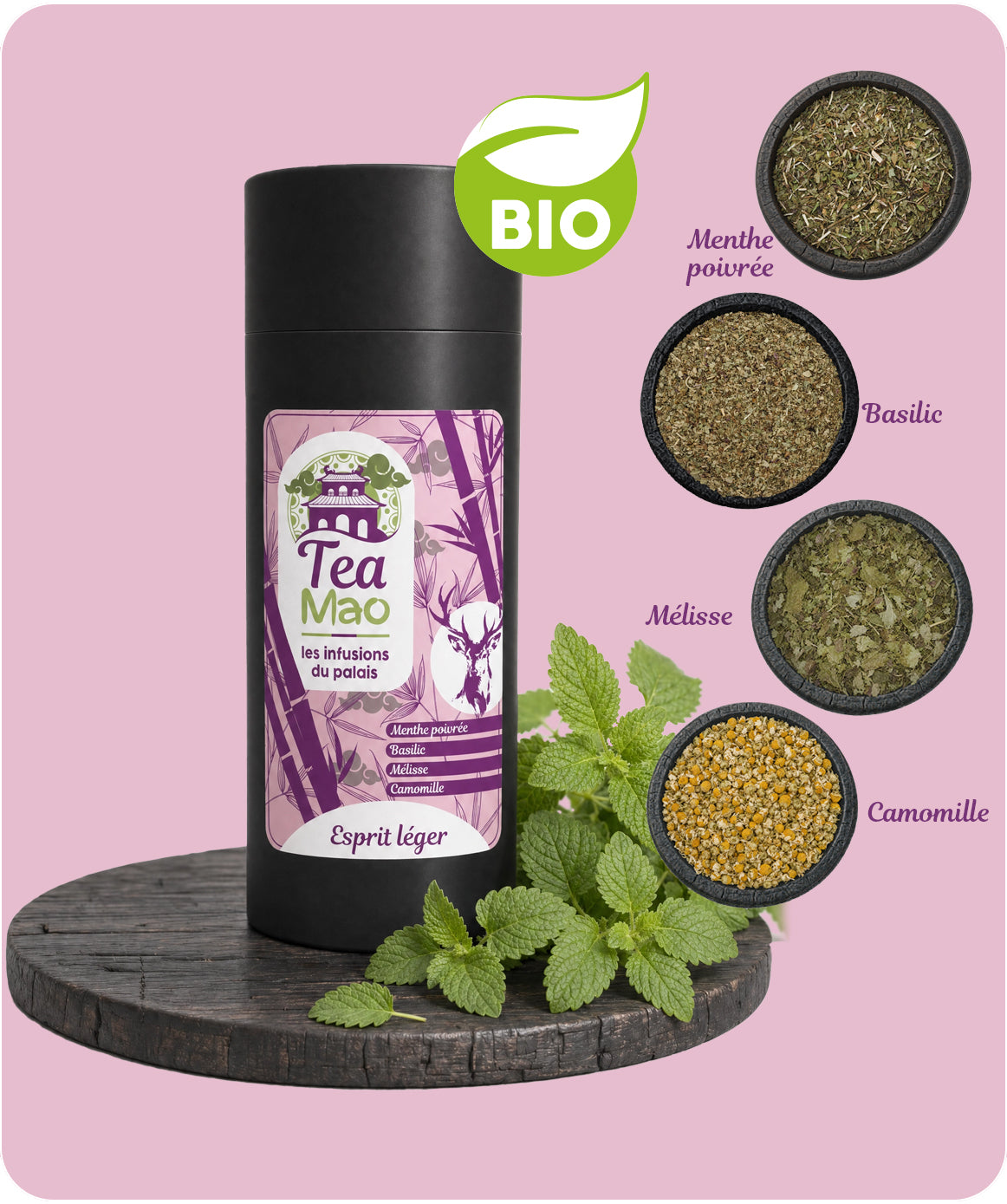 Infusion BIO Esprit Léger – mélange de plantes pour la clarté mentale et la sérénité  TEA MAO