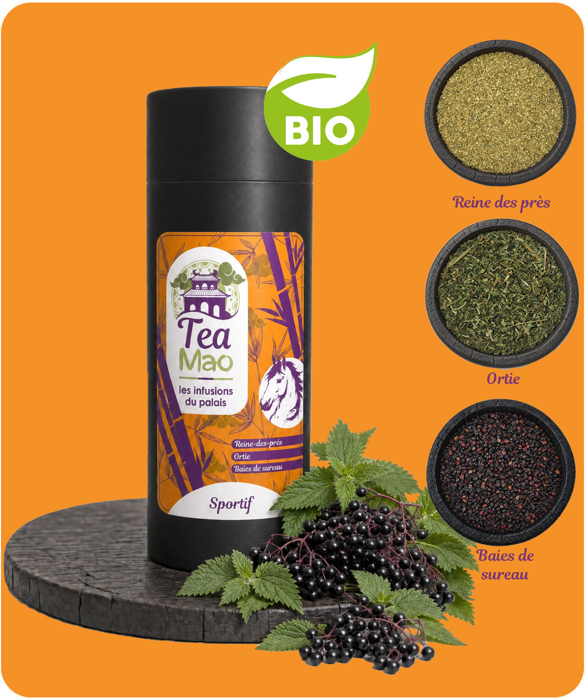 Infusion BIO Sportif – mélange de plantes pour la récupération et la performance TEA MAO