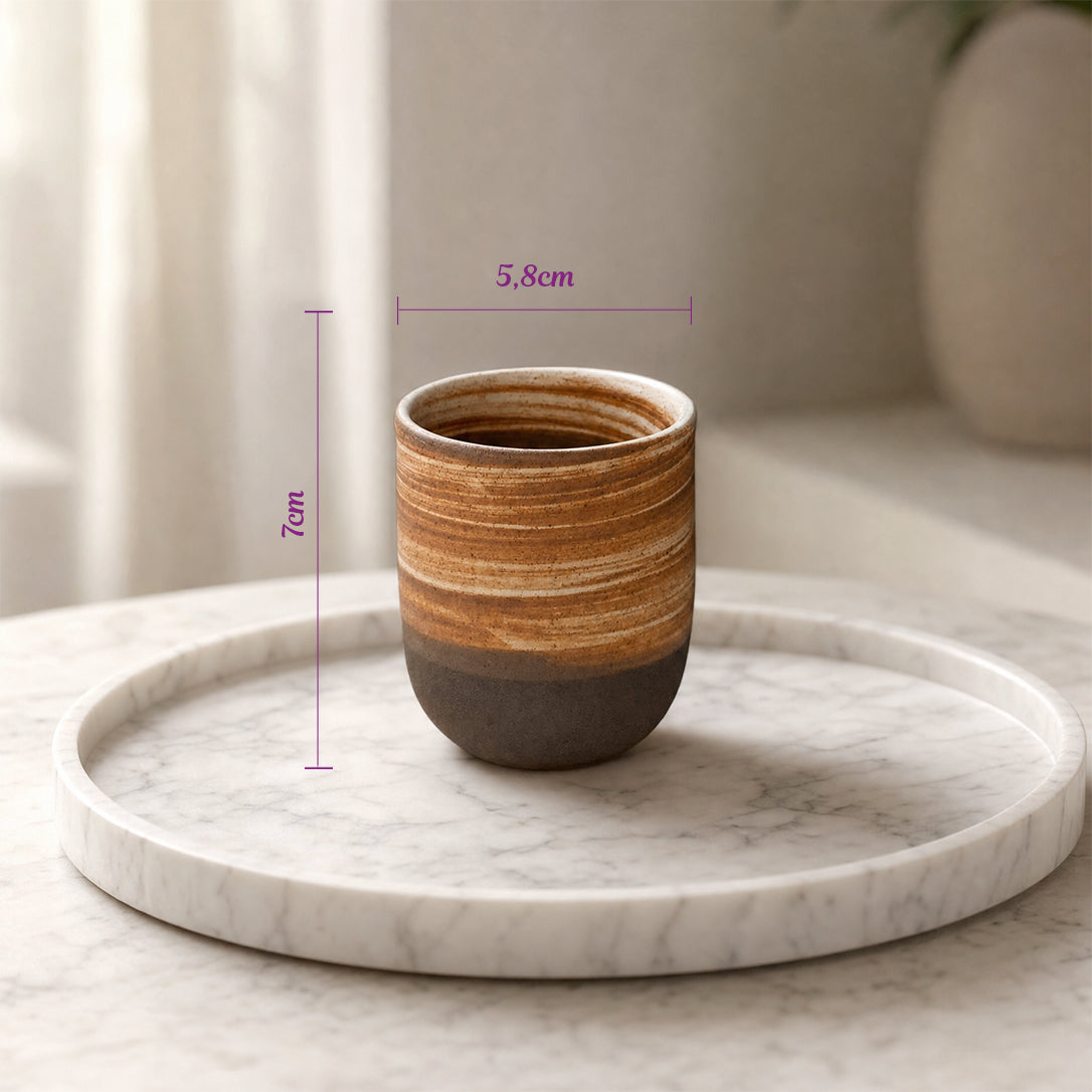 Tasse japonaise à infusion 128ml coloris crème en céramique – style traditionnel japonais épuré, TEA MAO