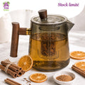Tisanière fumée 550ml en verre teinté avec infuseur et couvercle – accessoire infusion élégant, TEA MAO